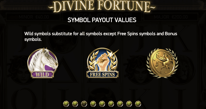 divine fortune bonus features symbols