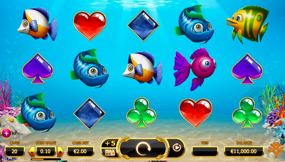 golden fish tank slot game view