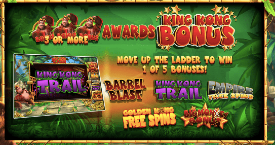 king kong cash bonus symbols