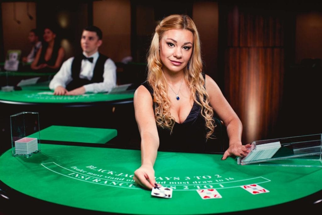 pure casino - live casino dealer deal the next card