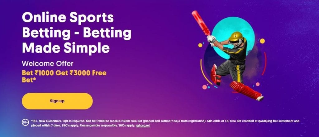 Indian Sports Betting welcome offer for Casumo