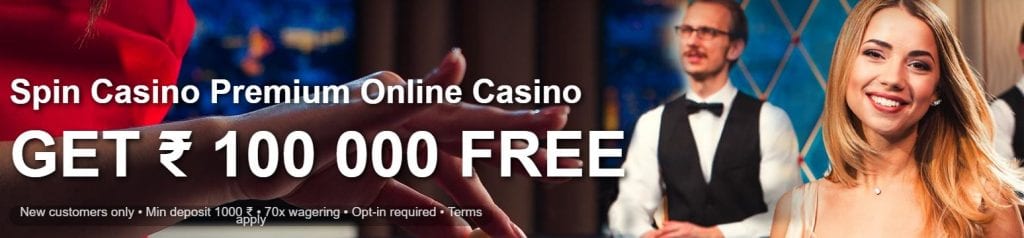 Spin Casino Welcome bonus for Indian players