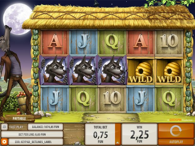 Quickspin's popular slot game: Big Bad Wolf