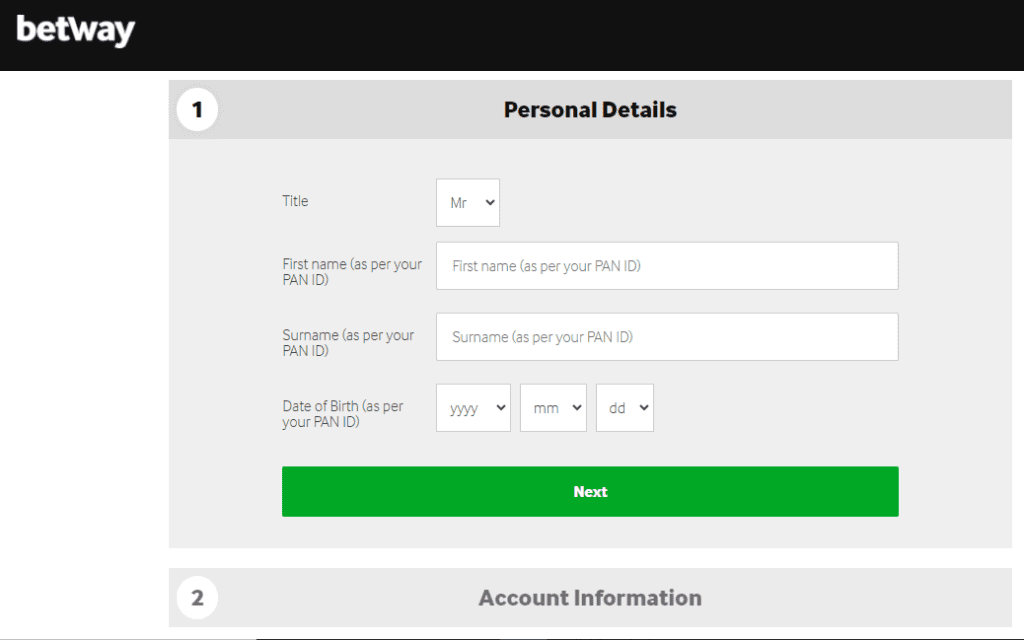 betway registration